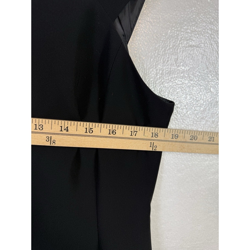 Kasper Black Sleeveless Sheath Dress Womens Sz 10 Office Career Lined Going Out - Picture 7 of 8